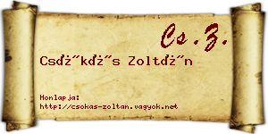 Csókás Zoltán névjegykártya